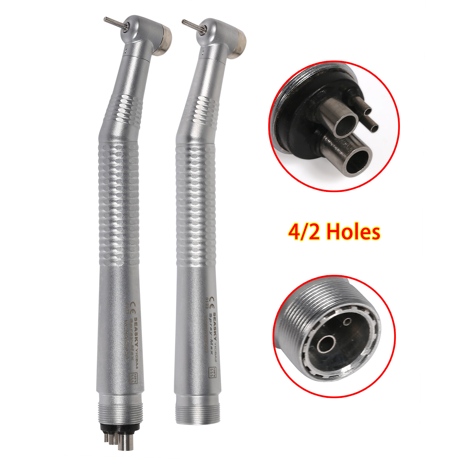 Dental High Fast Speed Turbine Handpiece Push Button 2/4Hole Fit NSK Seasky Y1BA