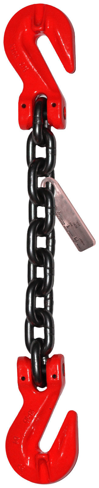 5/16″ Lifting Chain Sling 15 FT Tagged Made in USA Grade 80 Grab Hooks