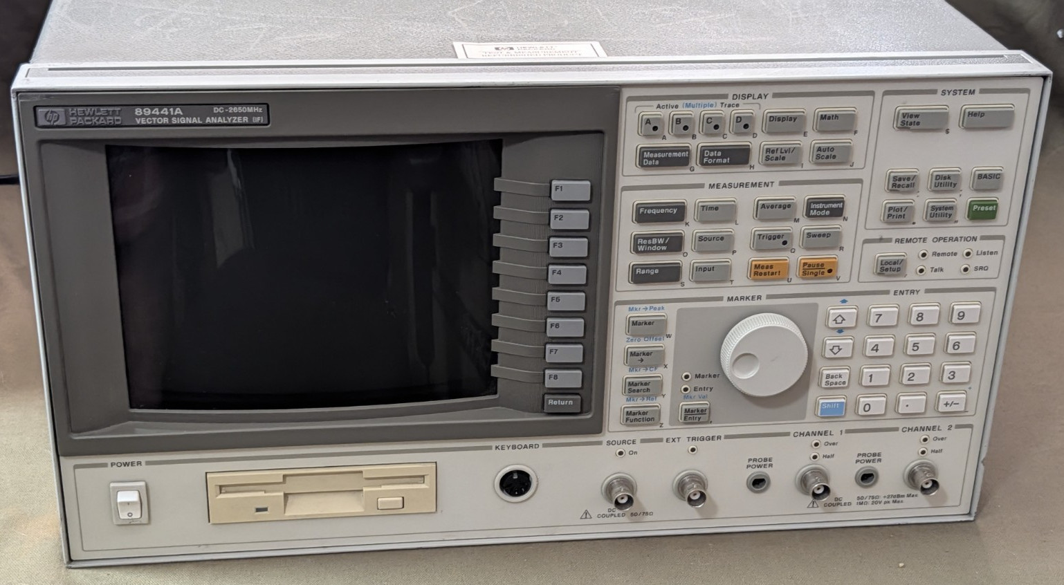 HP/Agilent 89441A Vector Signal Analyzer IF Unit DC-2.65 GHz in Good Working Cnd