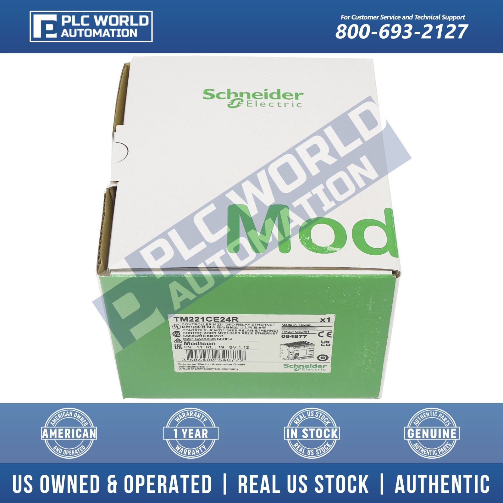 Brand New Schneider TM221CE24R Modicon M221 Controller, Late Mfg Date 1 Year Wty