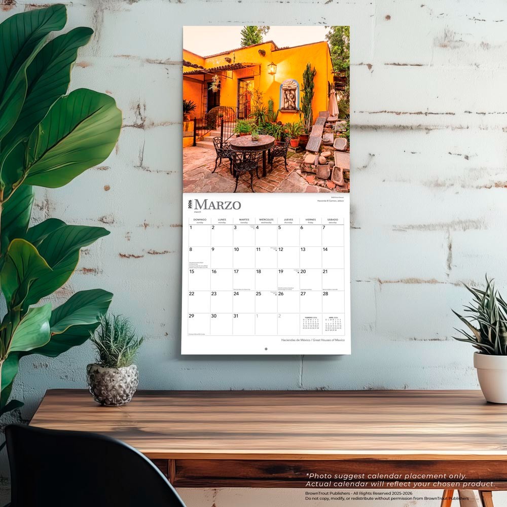 Haciendas de Mexico | Great Houses of Mexico | 2026 12×24″ Wall Calendar