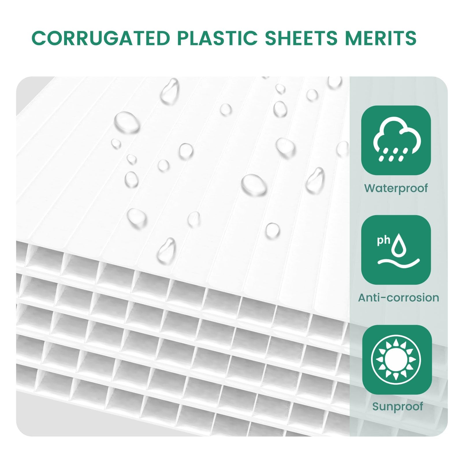 Corrugated Plastic Sheet for Indoor and Outdoor Use – 4 Mm Thick Poster Board