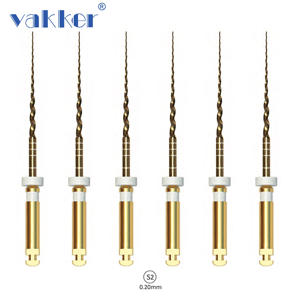 Vakker Dental NITI Taper Gold Endodontics Rotary Files Assorted 21mm/25mm/31mm
