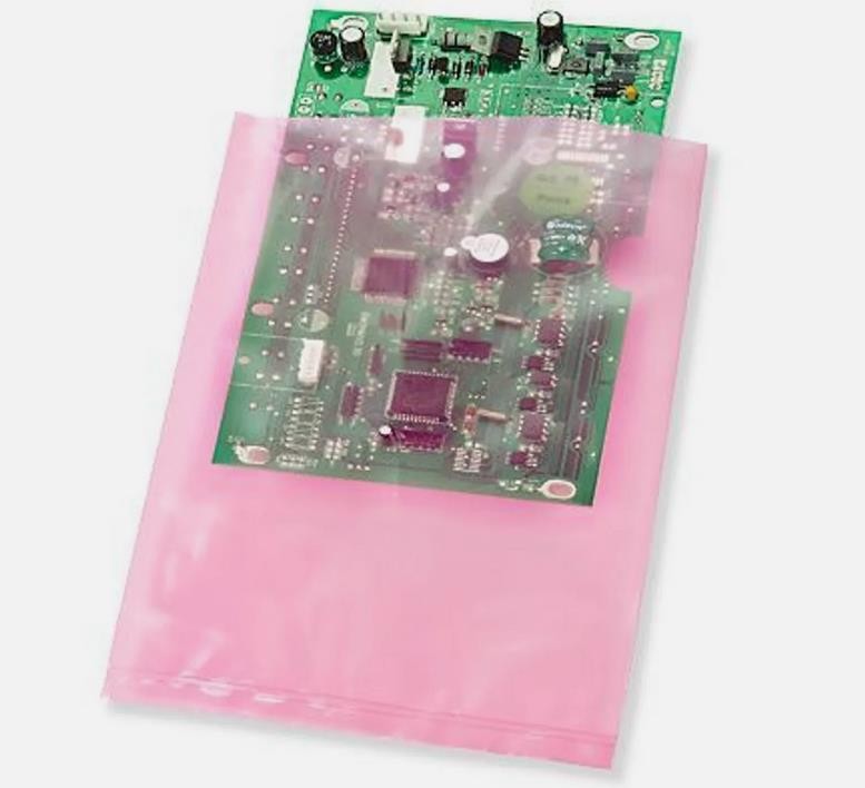 Pink Anti-Static Poly Bags Electronic Polyethylene 2,4,6 Mil Heat Sealable LDPE