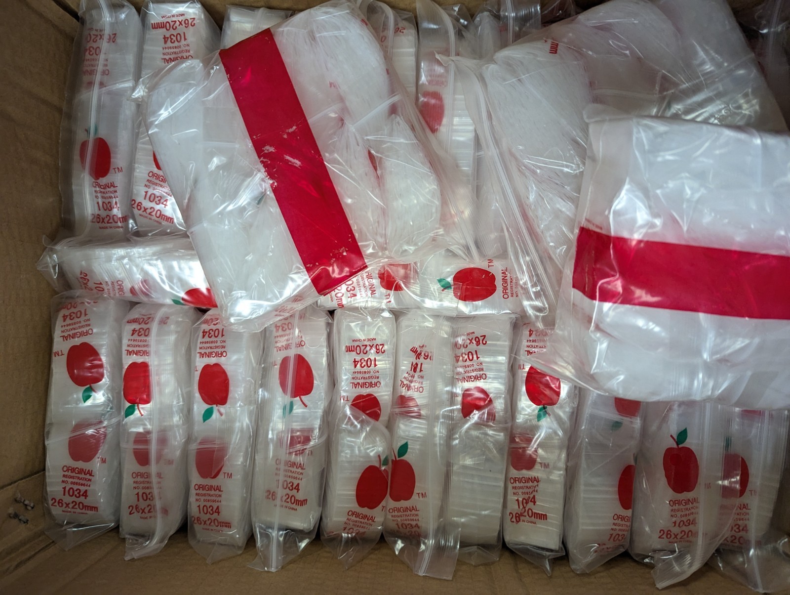 CLEAR Apple Bags Liquidation 1000 bags, 10,000 bags, 50k bags (CHOOSE SIZE)