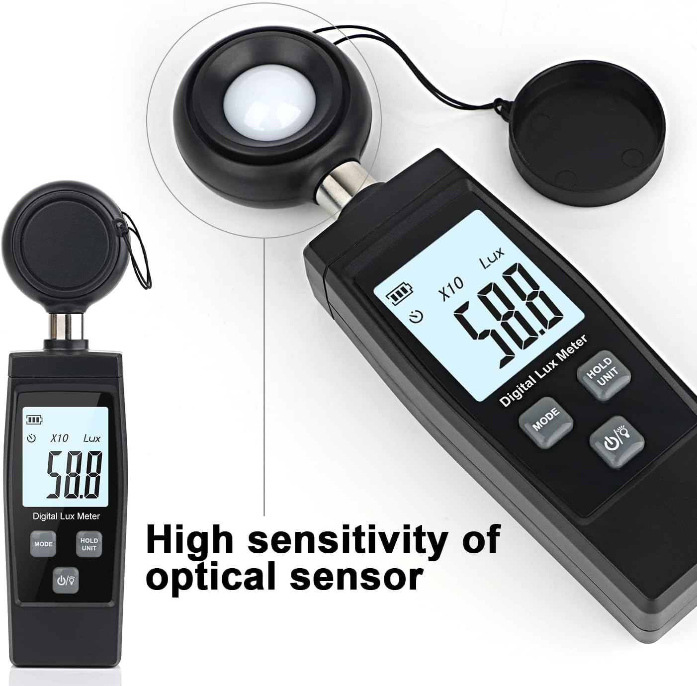 Light Meter, Handheld Lux Meter for Ambient Light Intensity Monitoring,