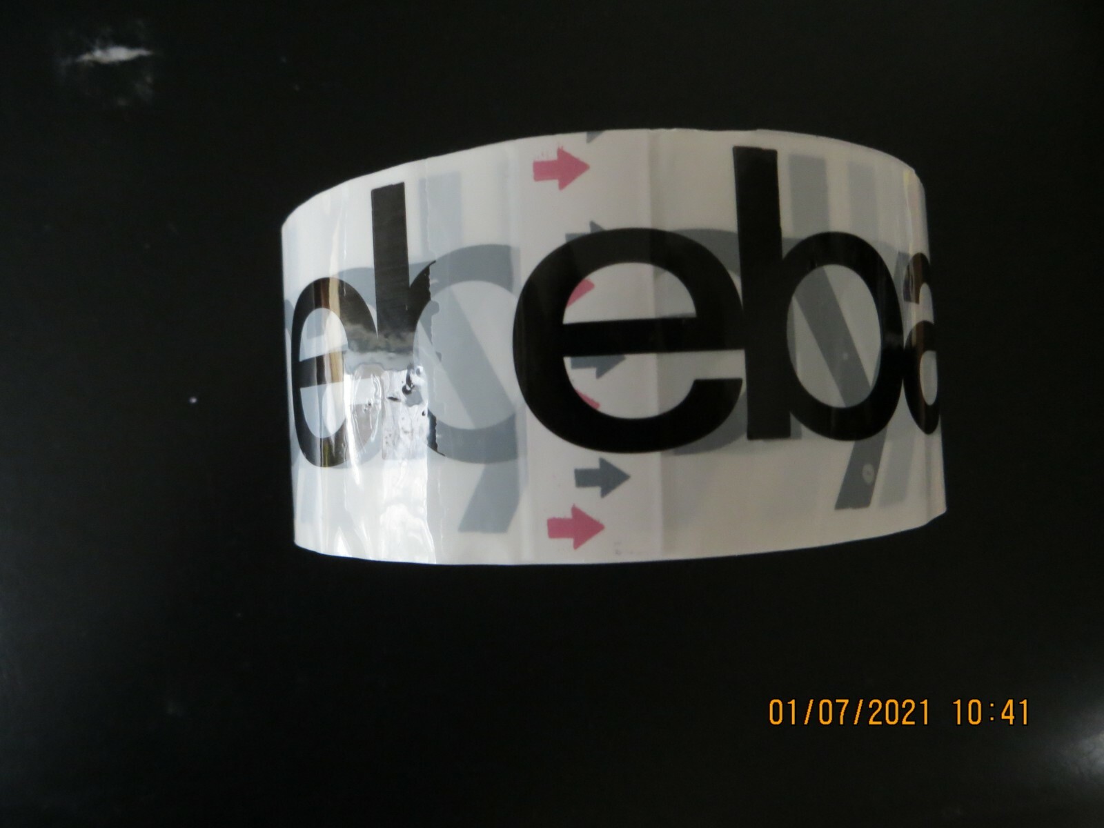 2″ x 75 yards WHITE & BLACK eBay-Branded Packaging Tape