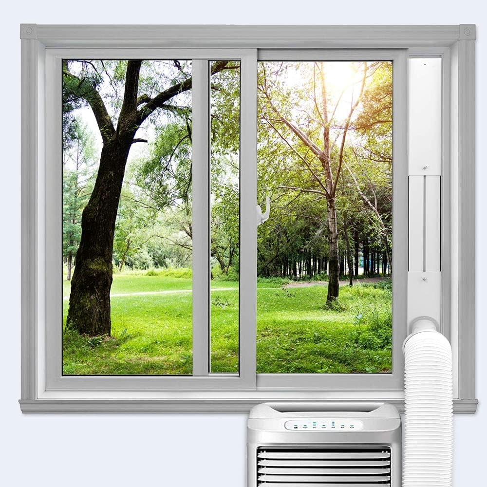 Portable Air Conditioner Window Vent Kit with 5.9” Exhaust Hose Adjustable