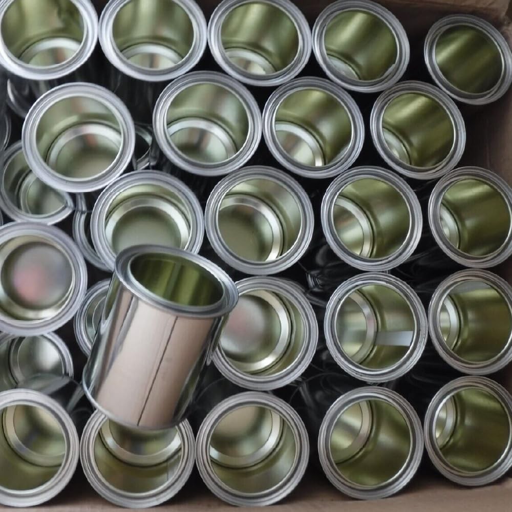 LAUCO Empty Paint Cans with Lids, 16 oz Pint Metal Paint Cans, 6 Pack, Durable