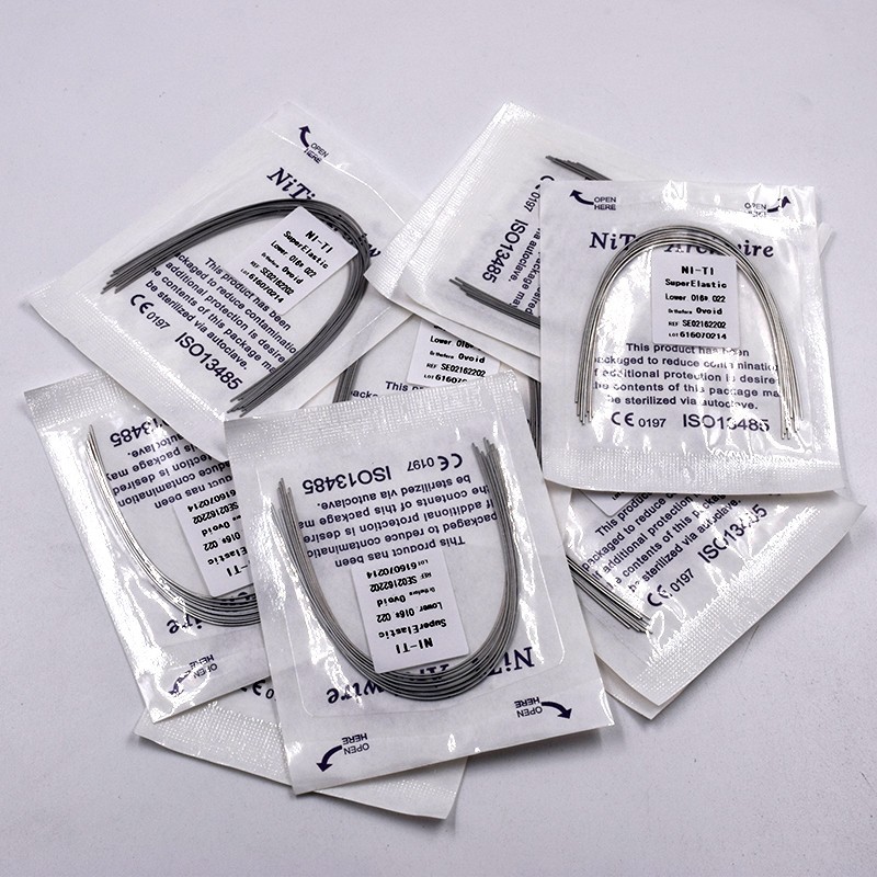 Dental Ortho Niti Super Elastic Rectangular Round Arch Wire Ovoid/Square/Natural