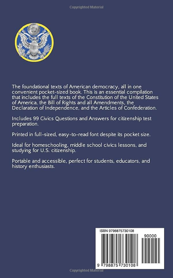 Pocket Size US Constitution: The Constitution of the United States of America…