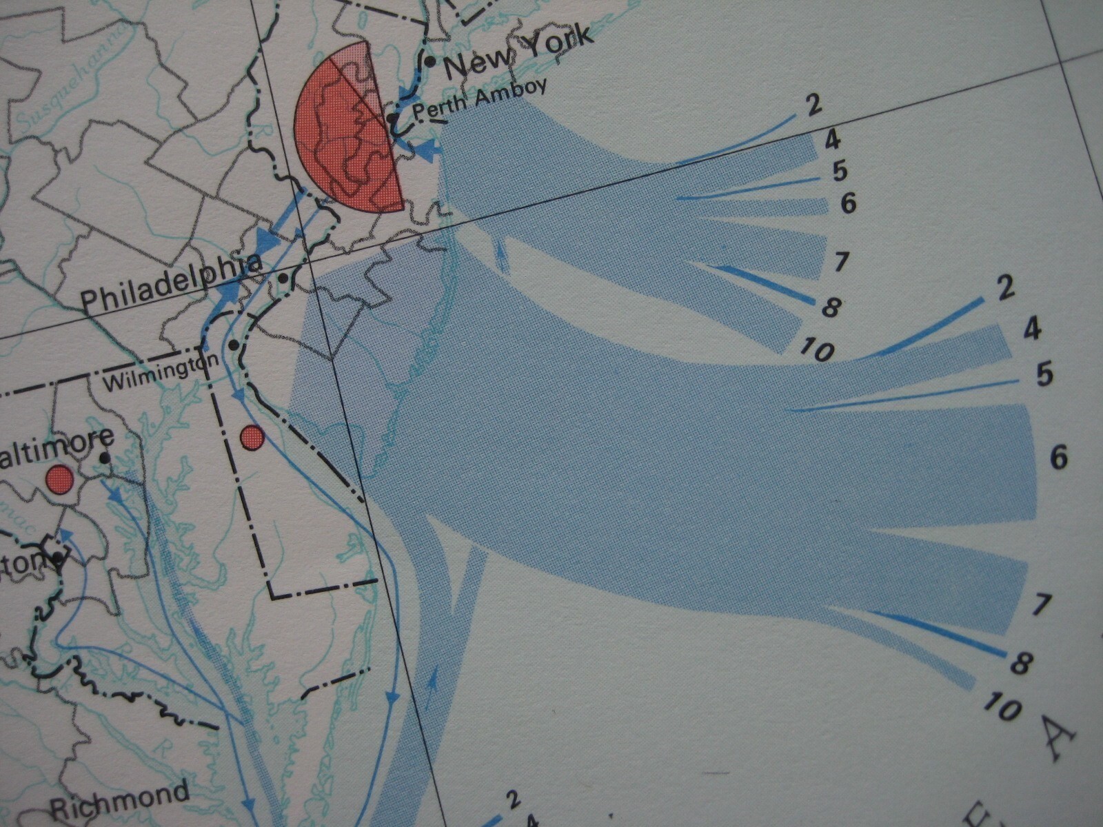 1974 United States CRUDE OIL FLOW + DISTRIBUTION MAP Refineries Pipelines NatGas