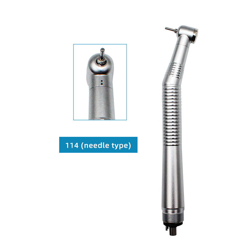 Dental High Speed air Turbine Push Button 4 Holes Handpiece with Led Fiber Optic