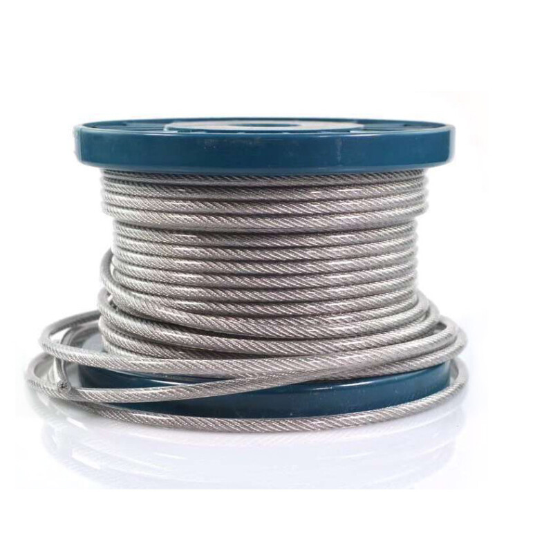 304 Stainless Steel Wire Rope Cable Rigging Φ0.5mm-12mm PVC Coated Clear / Black