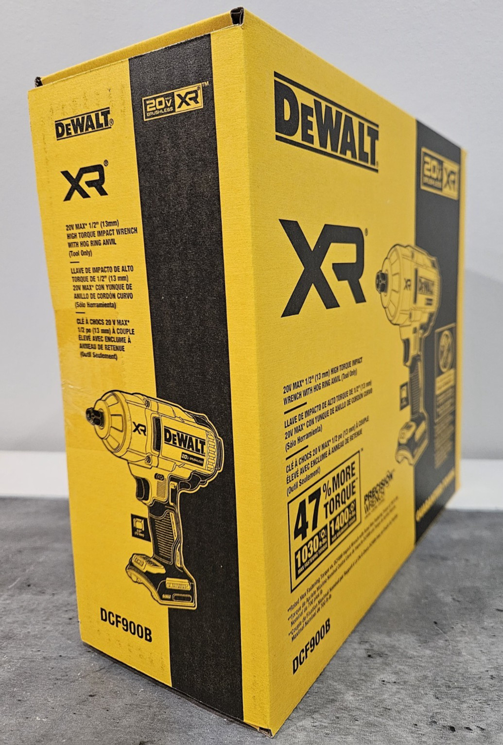 DeWALT 20v Max Brushless XR 1/2″ High Torque Impact Wrench Hog Ring Anvil DCF900