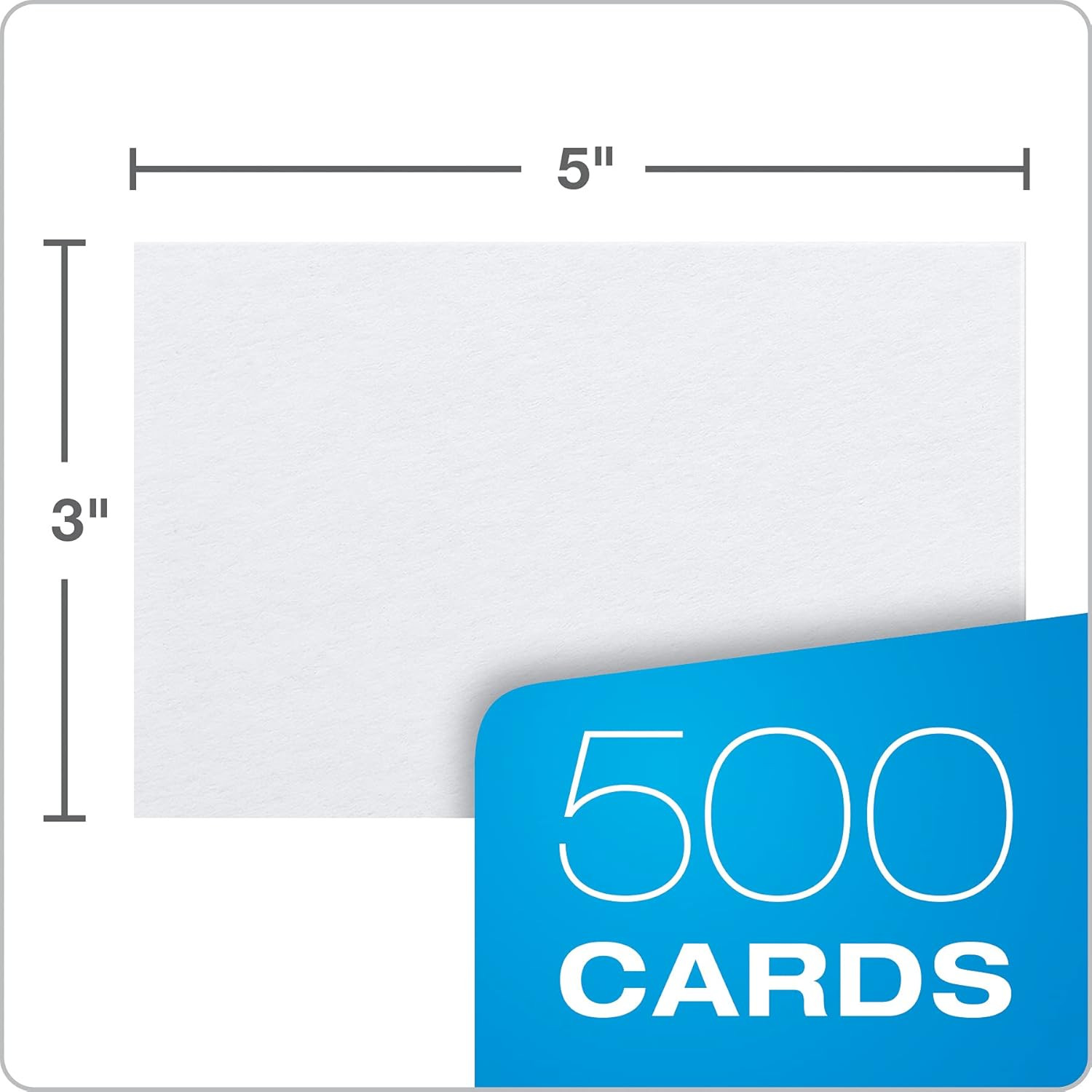 Index Cards 3×5 Blank White Notecards 500 Ct Flashcards School Study Bulk