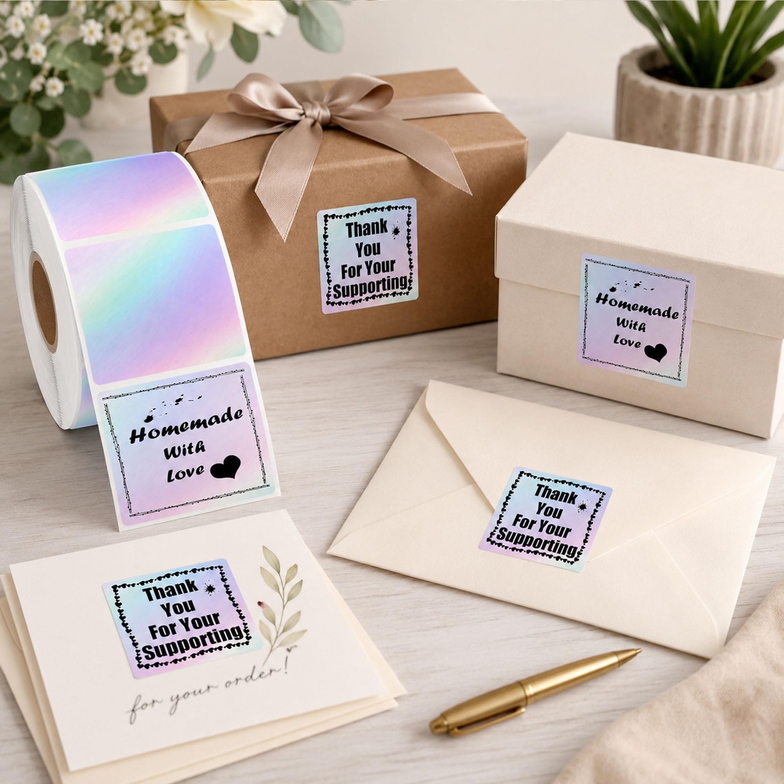 Direct Thermal Stickers Watercolor Thermal Printer Personalized Stickers | 2 …