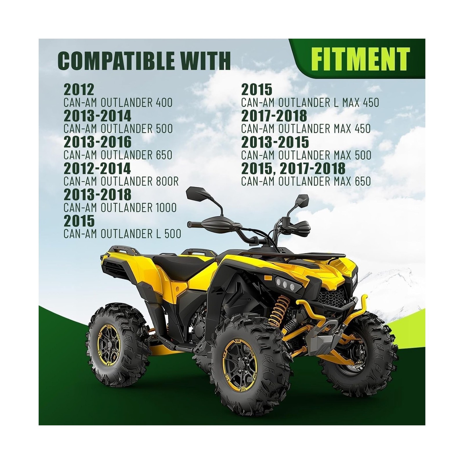 Kojem ATV Complete Seat Replacement Compatible with 2012-2018 Can-Am Outlande…