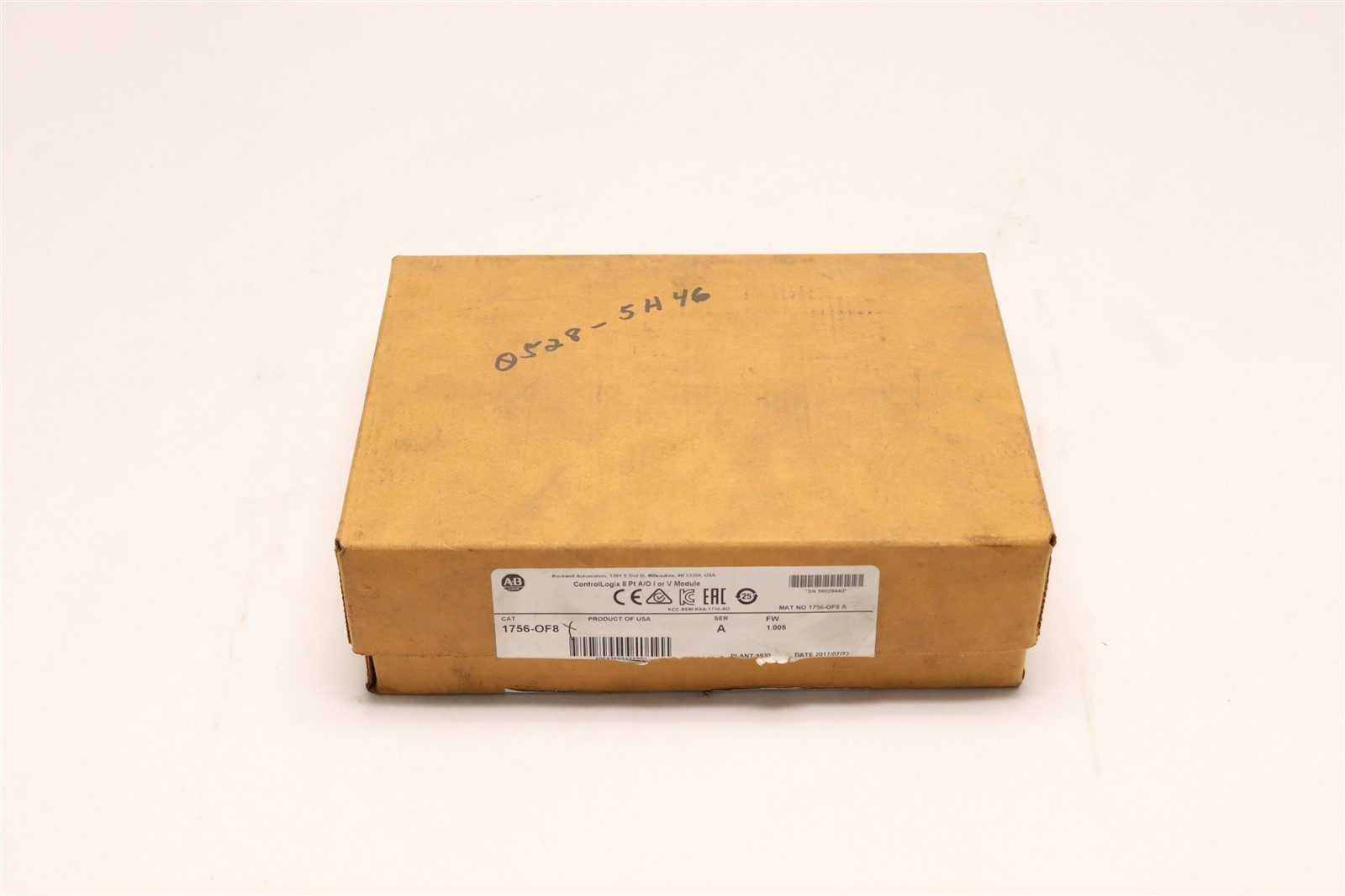 ALLEN BRADLEY CONTROLLOGIX ANALOG OUTPUT MODULE SER.A 1756-OF8