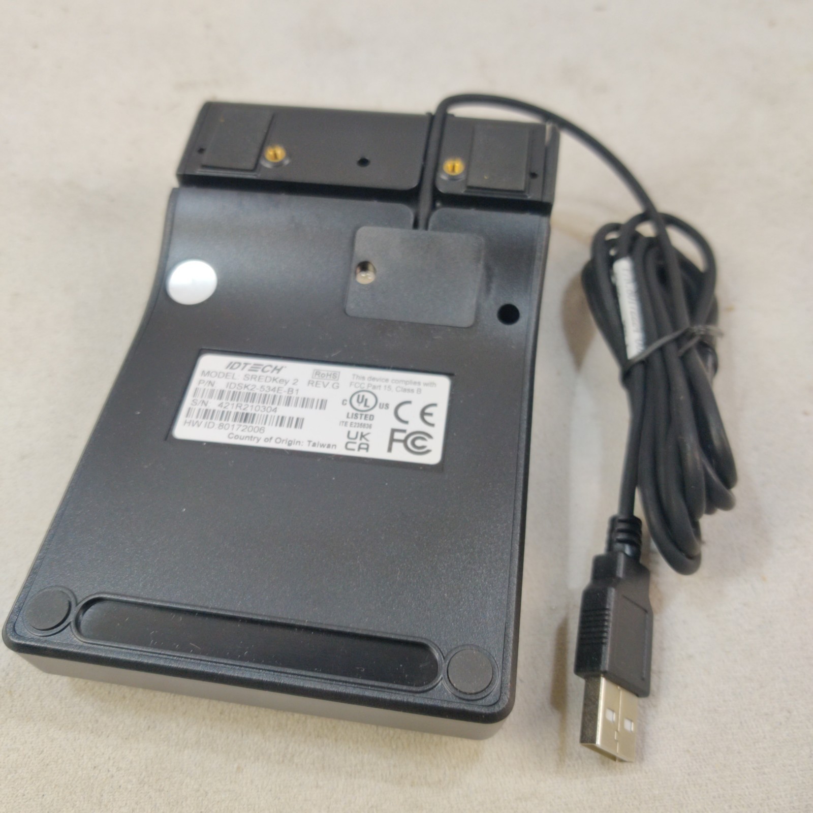 ID Tech SREDKey 2 Key Pad with MSR USB KB Enhanced Format IDSK2-534E