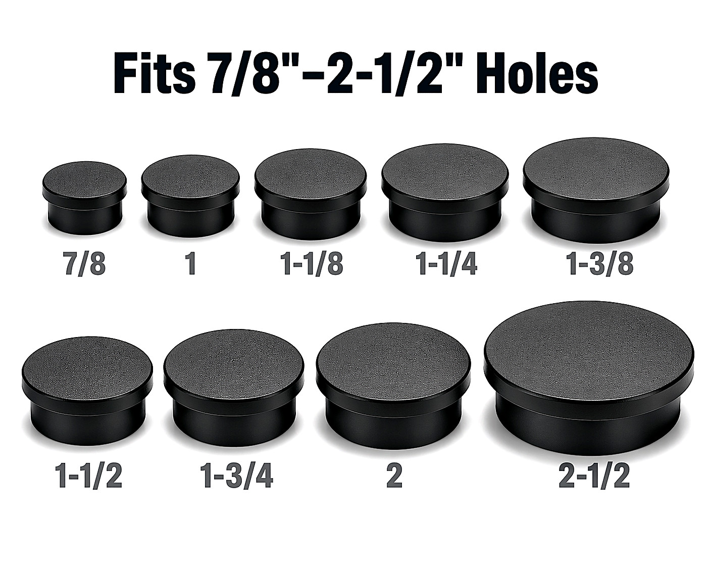 Large Rubber Hole Plugs 7/8″ to 2 1/2″ Push In Compression Stem 10 Sizes