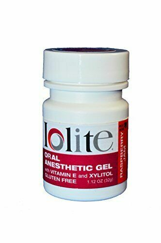 5 x Iolite 1.12 oz Oral Anesthetic Gel Vitamin E and Xylitol Bubble Gum Flavor