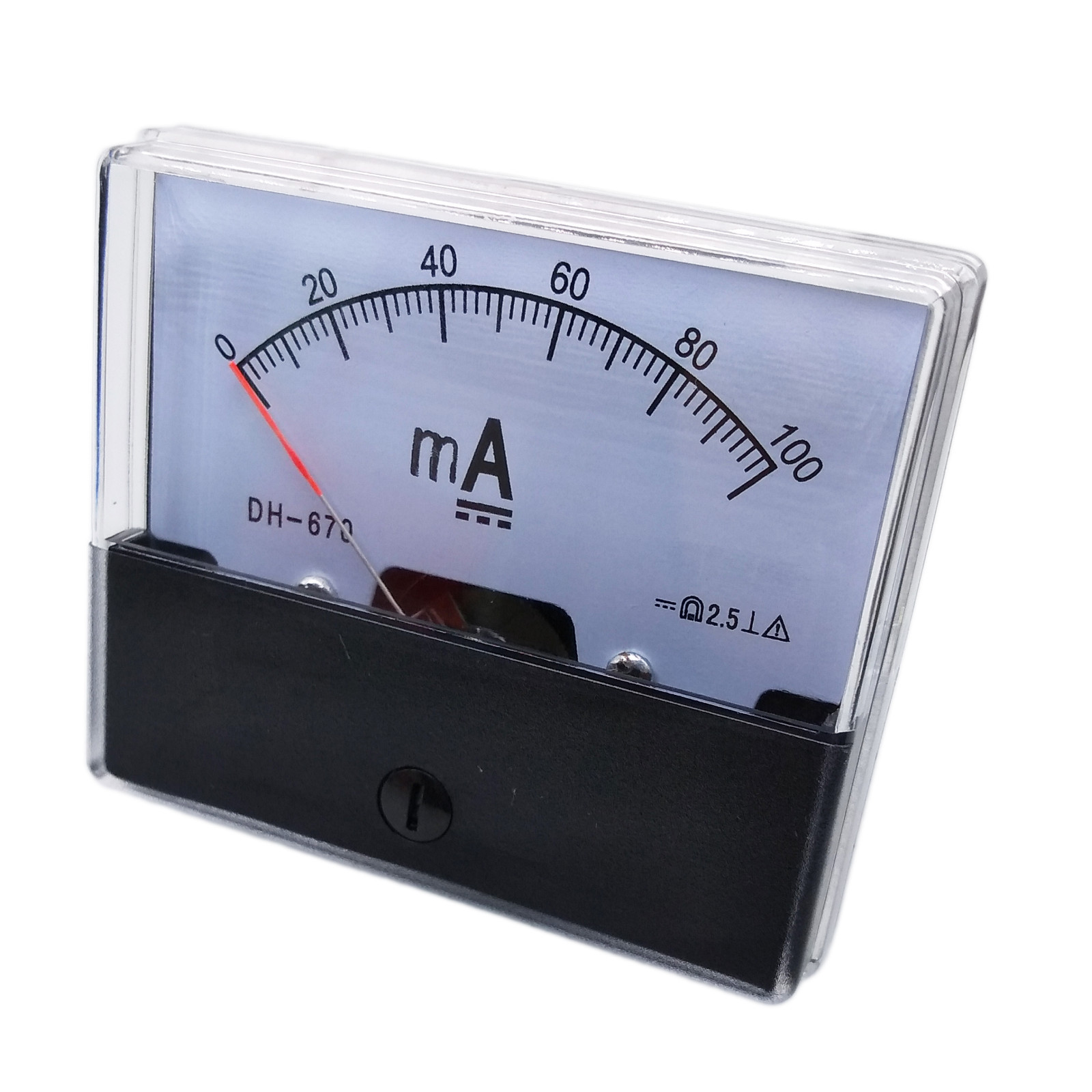 US Stock Analog Panel AMP Current Ammeter Meter Gauge DH-670 0-100mA DC