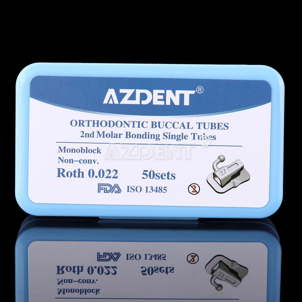 AZDENT Dental Orthodontic Buccal Tubes 1st 2nd Molar Tube Roth MBT 022 Bondable