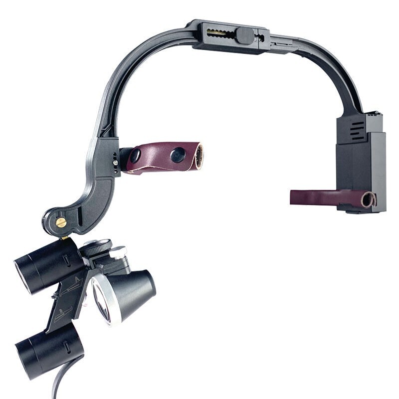 3.5X Dental Surgical Headband Binocular Loupes with 5W LED Head Light 2 Leds USA