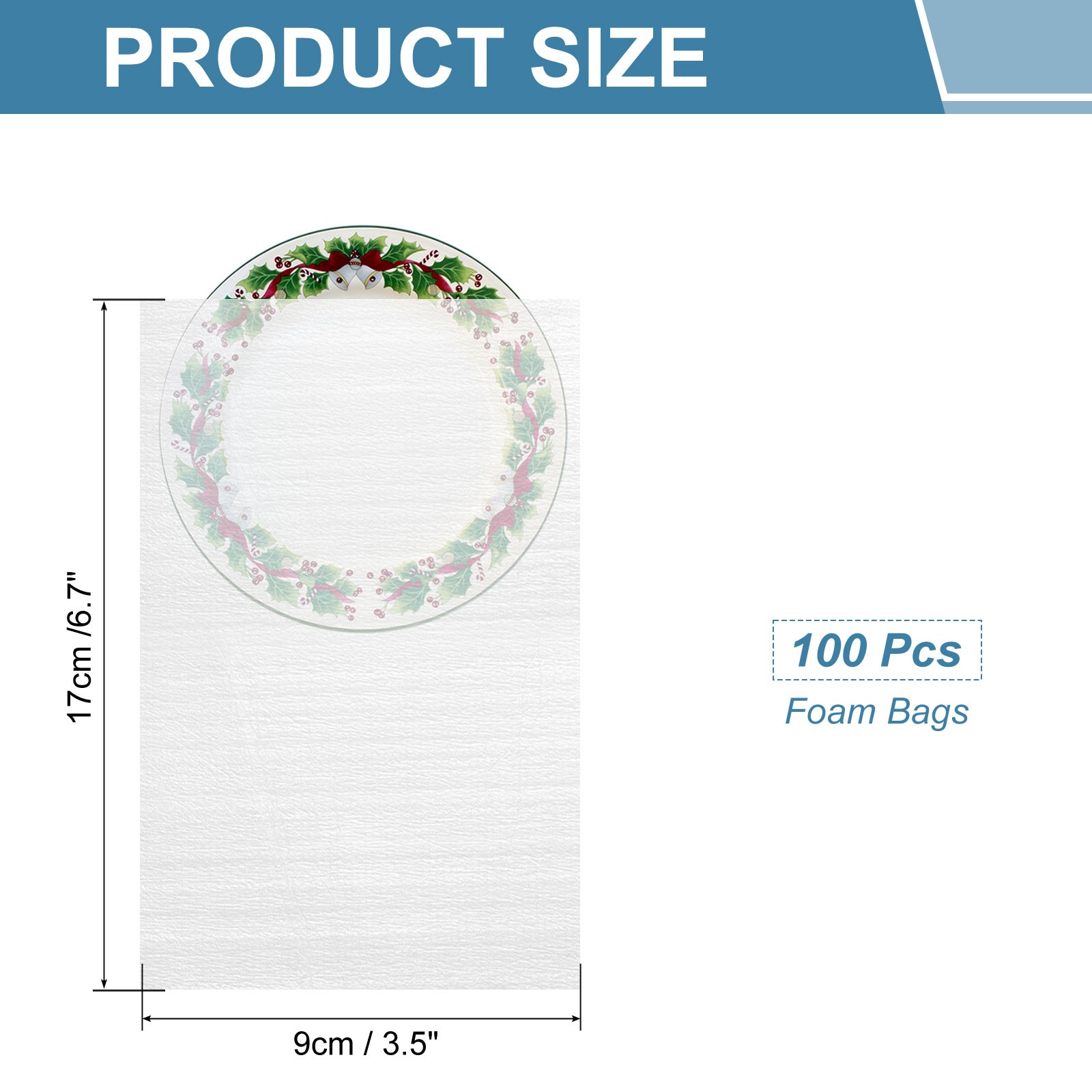 Foam Pouches, (3.5 x 6.7 Inch, White) (100 Pcs), Foam Cushion Pouches