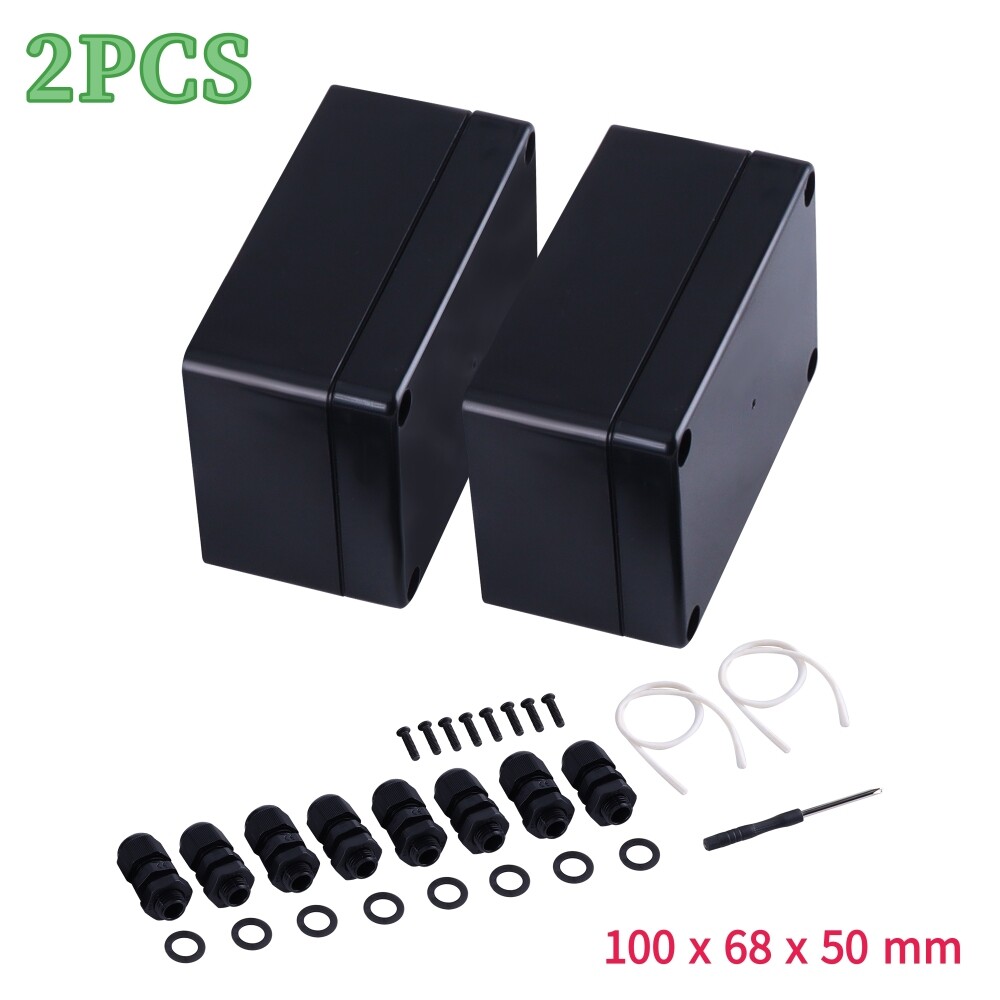 2x Waterproof Plastic Project Box Electronic Enclosure Case 100x68x50mm US Stock