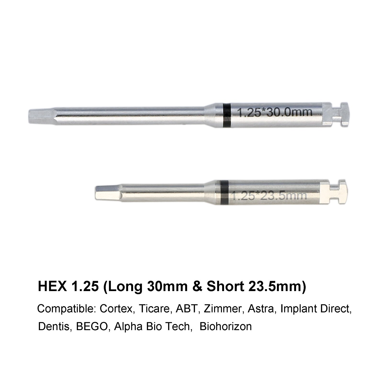 Implant Driver Astra Screwdriver Hex 1.25mm Dental Torque Wrench Adapter Zimmer