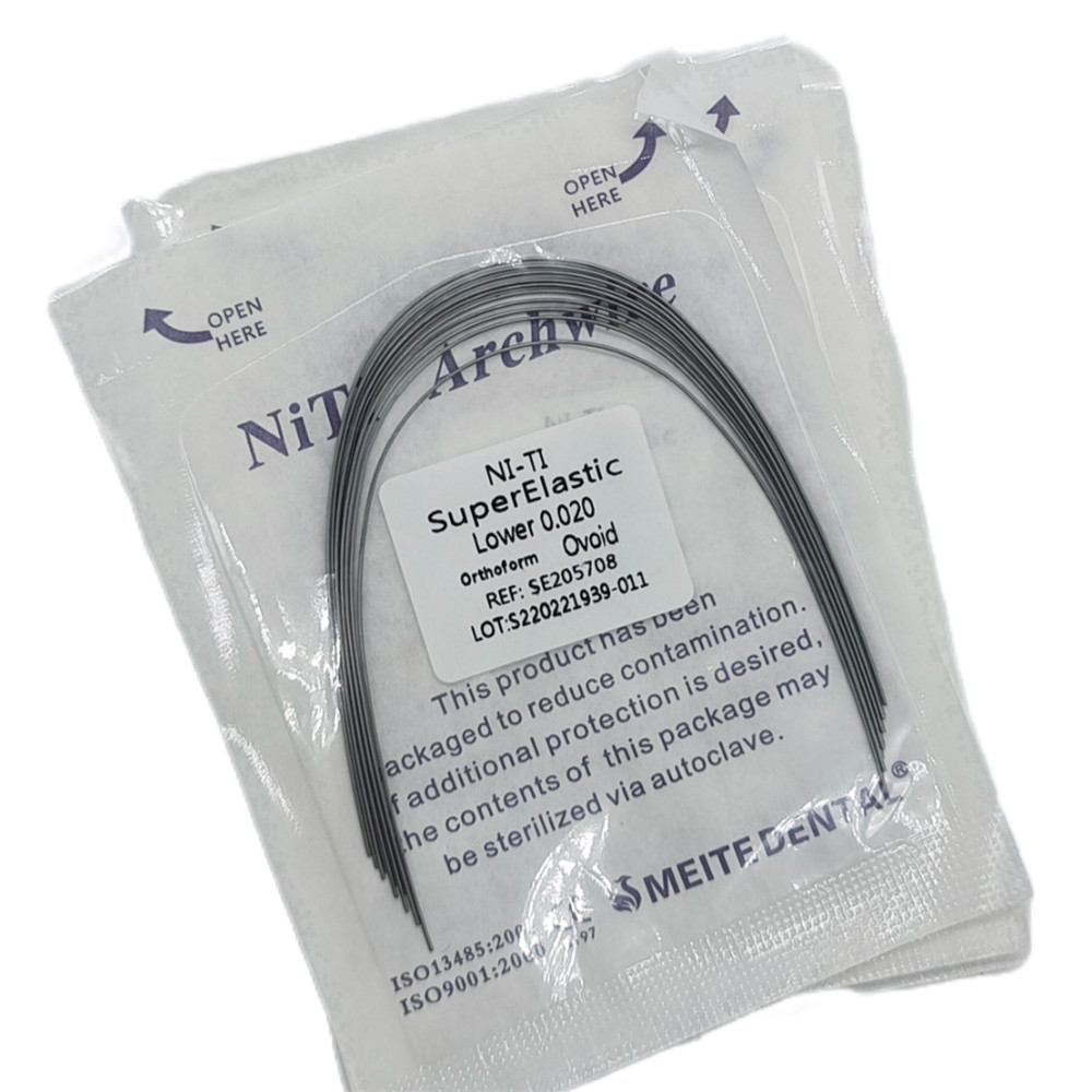 100Packs Dental Ortho Arch Wires Super Elastic Niti Round 012~020 Upper&Lower