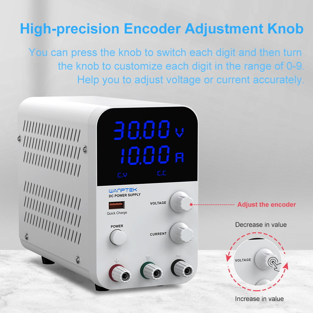 Adjustable DC 0-30V/60/120V 0-3/5/10A Lab Power Supply Variable Bench Switching