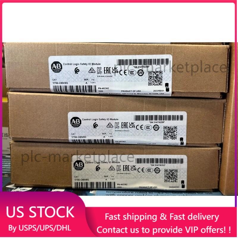 AB 1756-OBV8S ControlLogix Safety I/O Module 1756OBV8S New Sealed US Free Tax