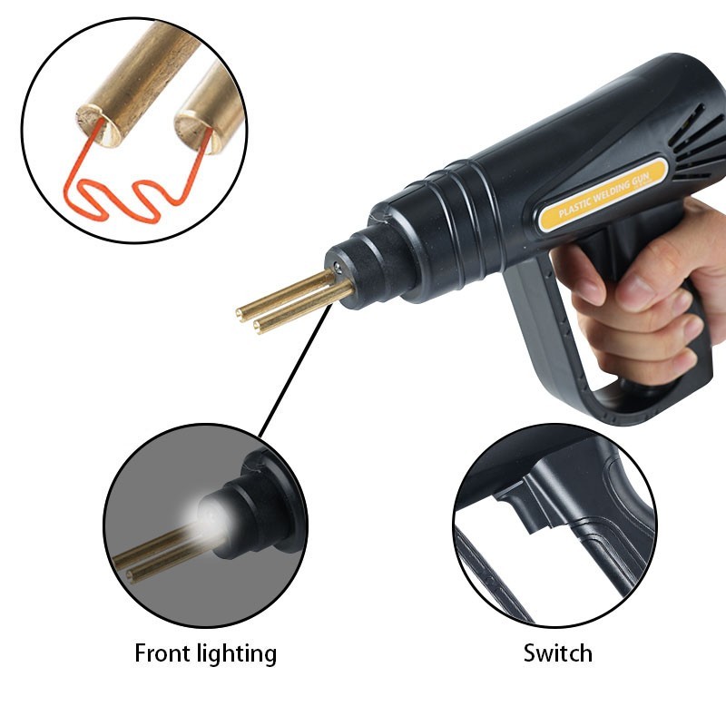 Upgrade Plastic Welder Soldering Hot Stapler Bumper Repair Welding Gun 1200Nails