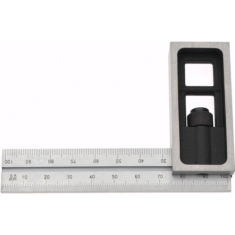 SPI 13-193-8 Adjustable Double Square: English & Metric Graduation, 4 inch Blade