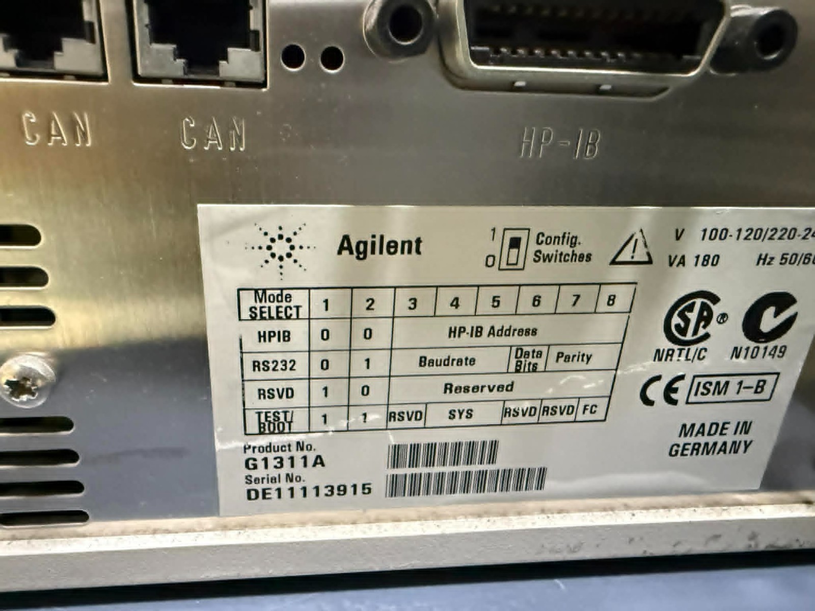 HP AGILENT G1311A 1100 Series QuatPump Quaternary Pump