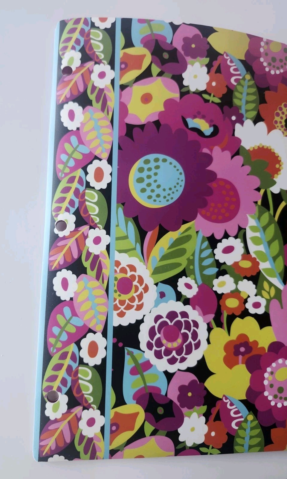 Vera Bradley Va Va Bloom Plastic Pocket Binder Dividers Lot 3 Floral 3-Ring Fold