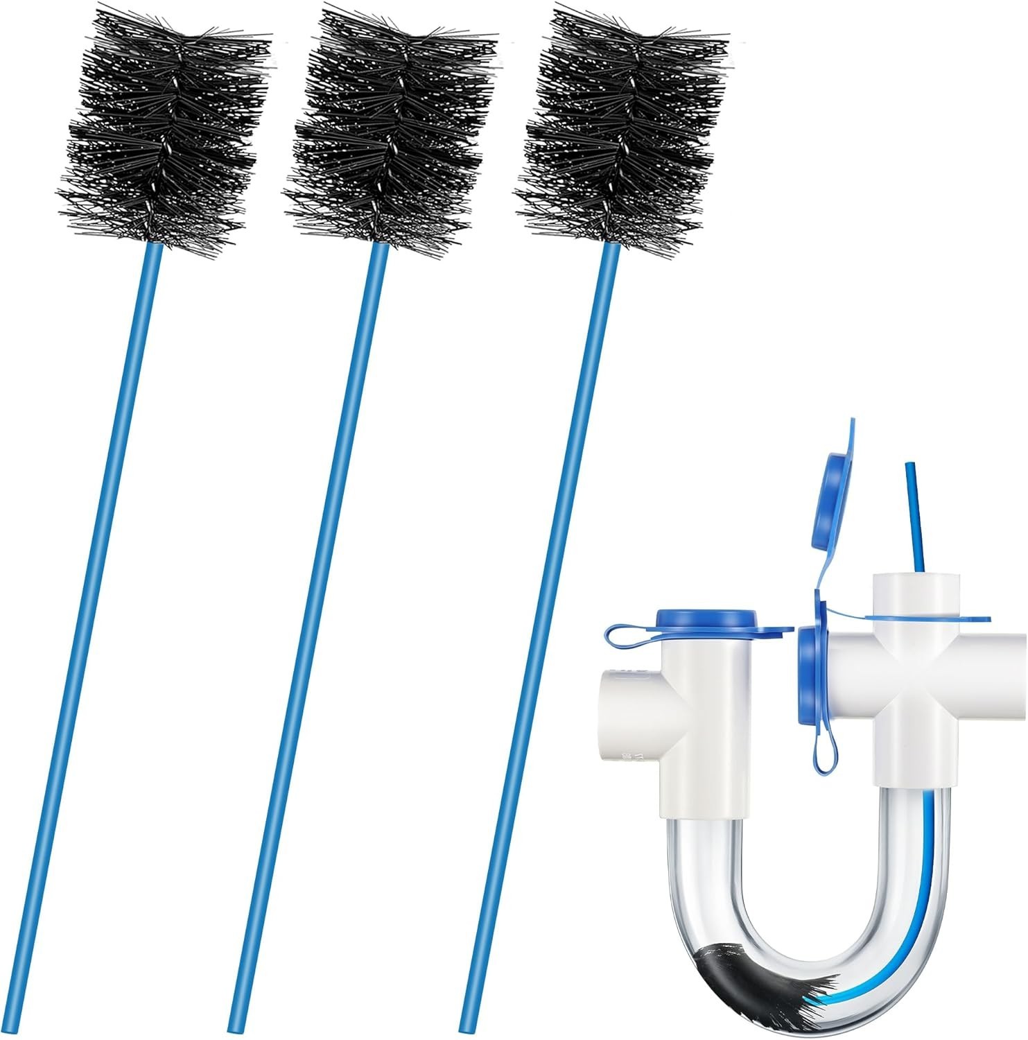 3 Pcs 16 Inch Flexible AC Drain Brush Set – Clean Your HVAC Condensate Trap