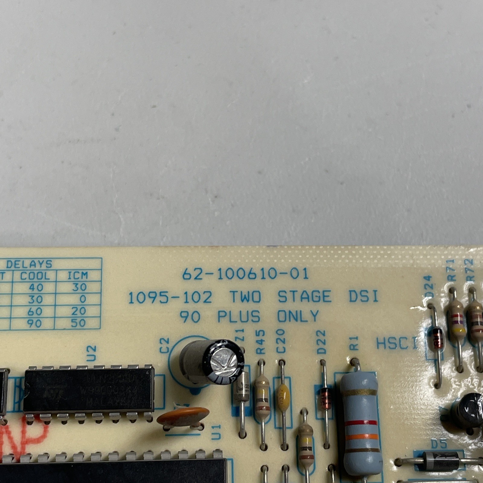 RUUD Rheem 1095-102 Furnace Control Circuit Board 62-100610-01 Two Stage 90 Plus
