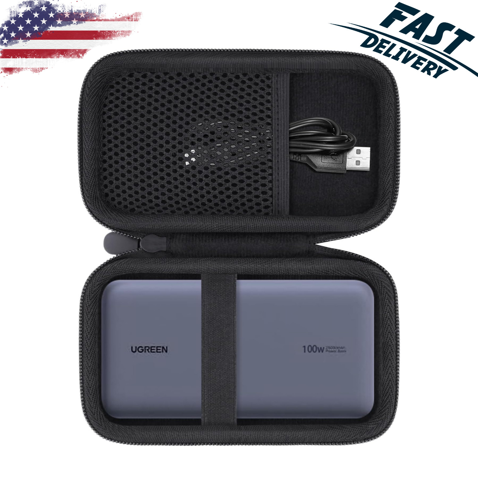 [Case Only] Power Bank Built-In USB-C Cable Anker Power Bank Case