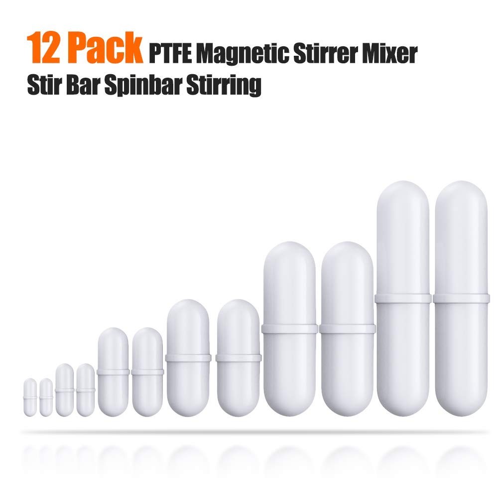 Magnetic Stir Bar PTFE Magnetic Stirrer/Mixer Bar. Spinbar Teflon Octagon 12 set