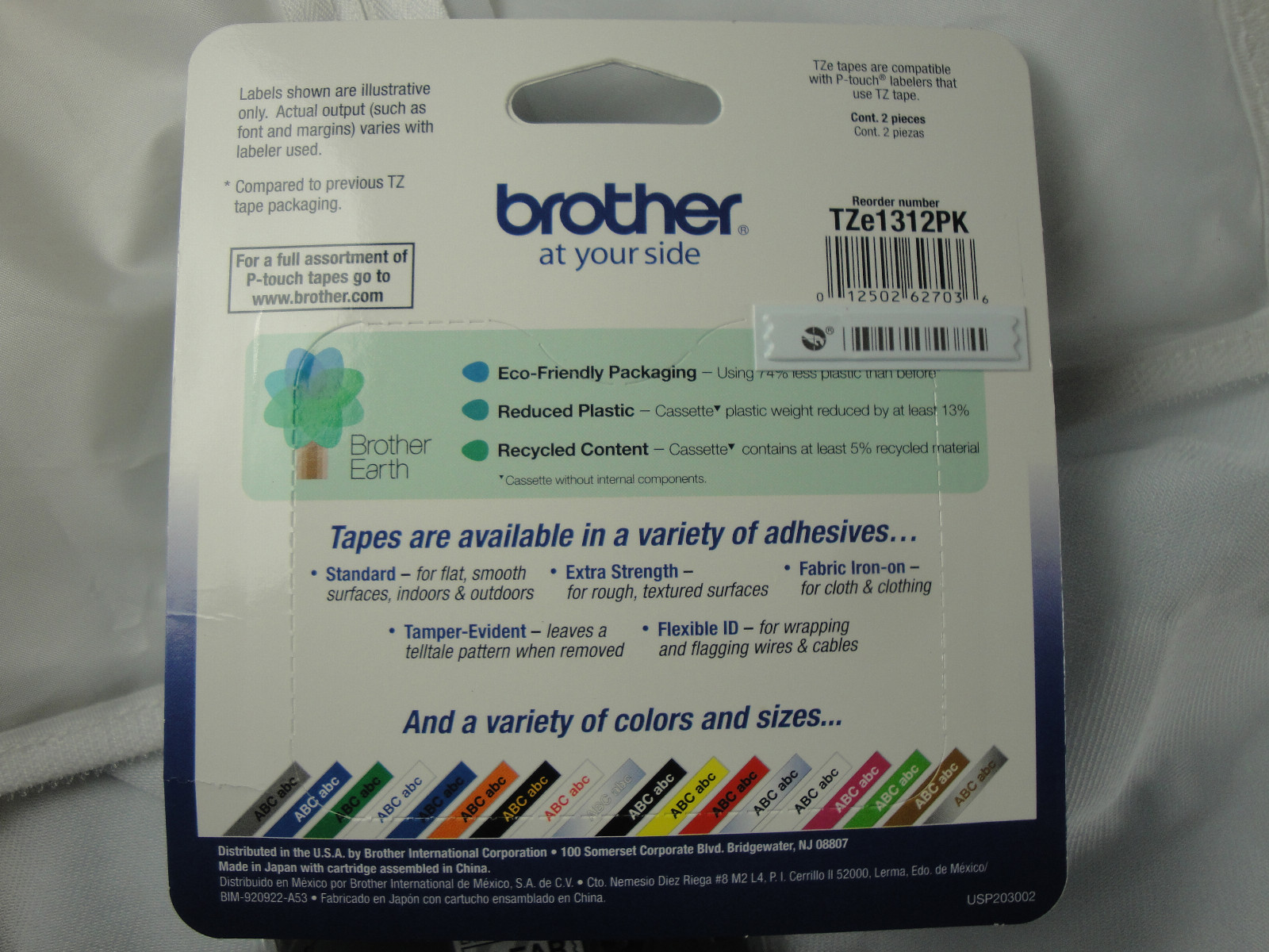 2 PACK Brother P-Touch TZe-131 BLACK ON CLEAR Label Tape / Ptouch TZ131 ORIGINAL
