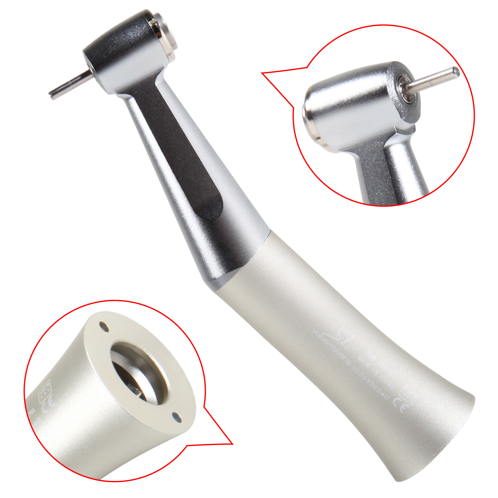 NSK Style Dental Slow/Low Speed FG 1.6mm Burs Contra Angle Handpiece Push Button