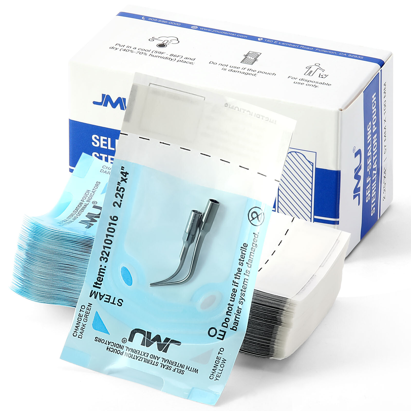 JMU Self Sealing Sterilization Pouches w/ Indicator Autoclave Sterilizer Multi