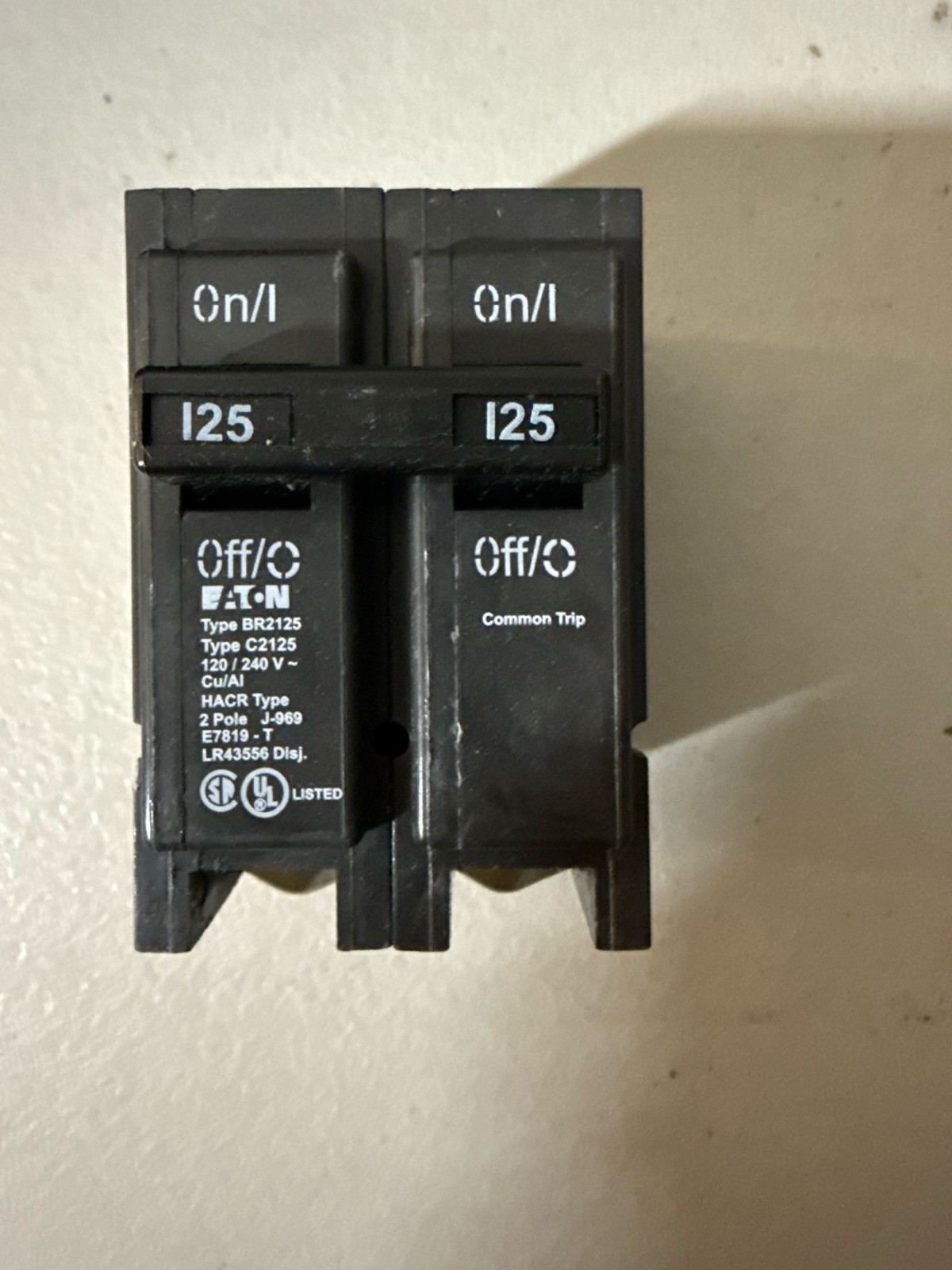 Eaton BR2125 125A 2 Pole Circuit Breaker