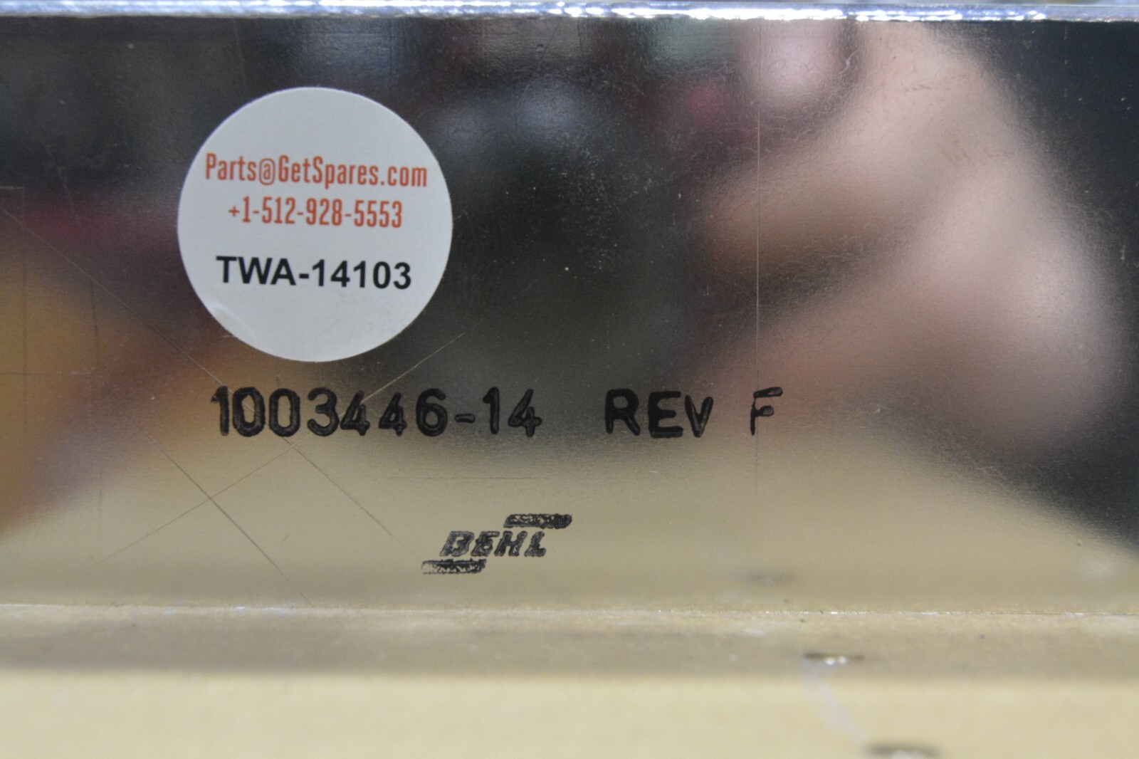 1003446-14 / POWER BOX AC BOX GOLD COLOR / ASYST TECHNOLOGIES