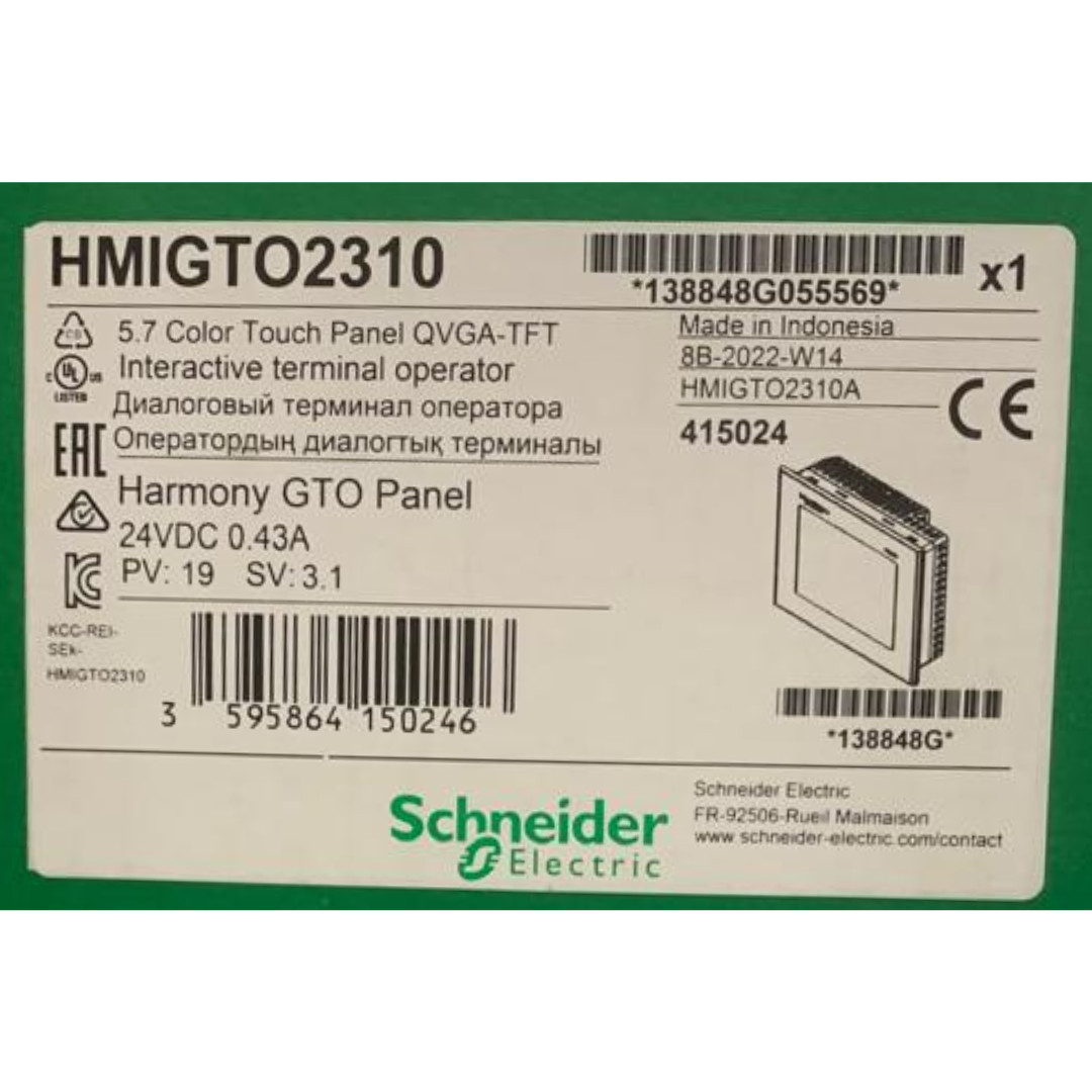 Schneider Electric HMIGTO2310 5.7 Color Touch Panel QVGA-TFT Brand New