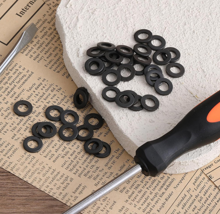 Black Carbon steel 8.8 grade Flat Washers M2 M2.5 M3 M4 M5 M6 M8 M10 M12 M14-M30